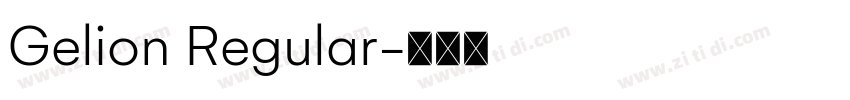 Gelion Regular字体转换